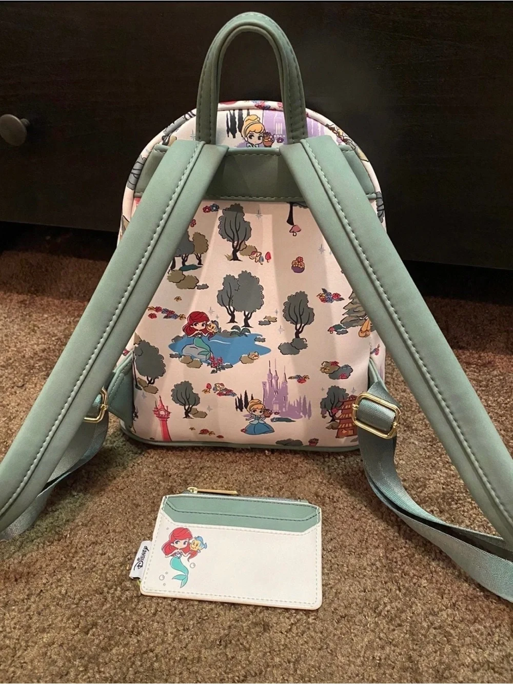 Loungefly Pastel Disney Princess Mini Backpack in Pink and Blue